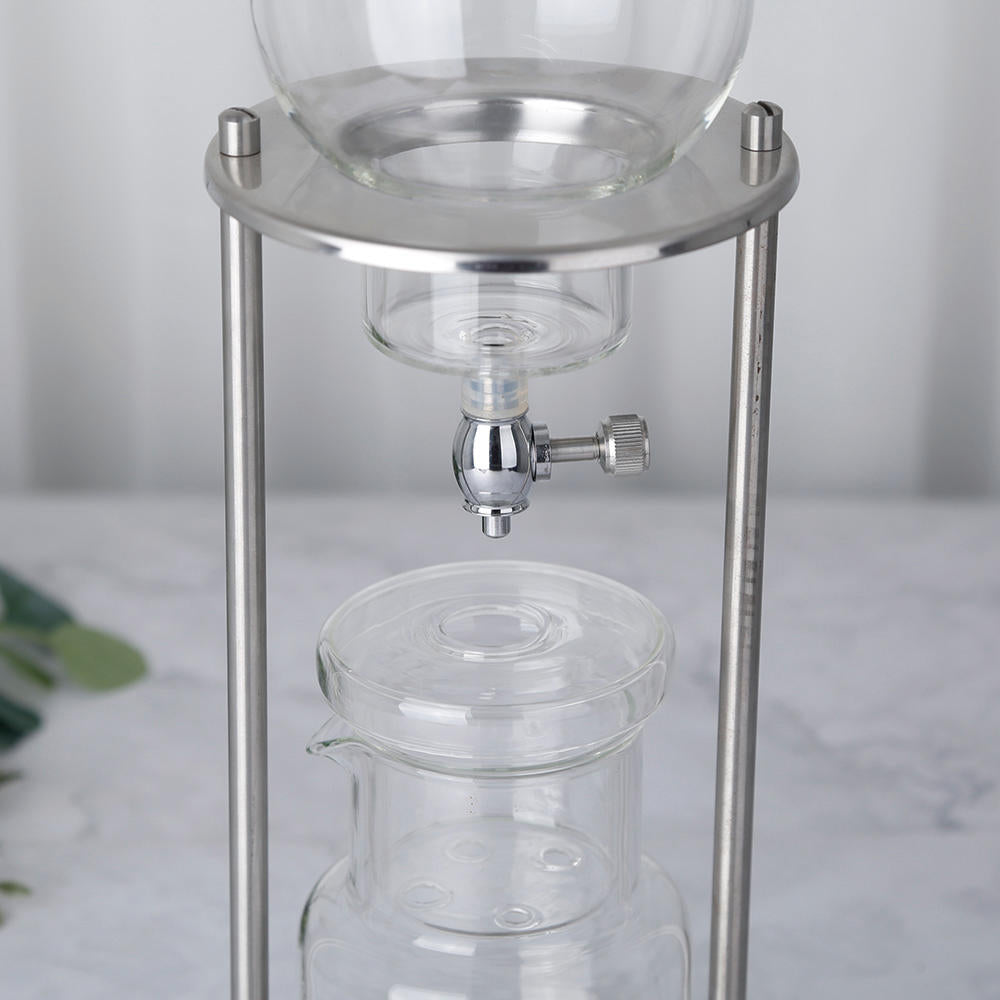 The Bean Co Roasters Cold Brew Coffee Tower – 500ml Capacity | Japan - Style Slow Drip Cold Brew Maker | Premium Glass & Wood Design - Suspire