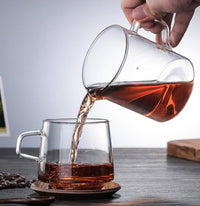 The Bean Co Roasters Double-Walled Glass Coffee Dripper with 450ml Glass Carafe | Heat-Resistant Borosilicate Glass Pour-Over Set with Handle