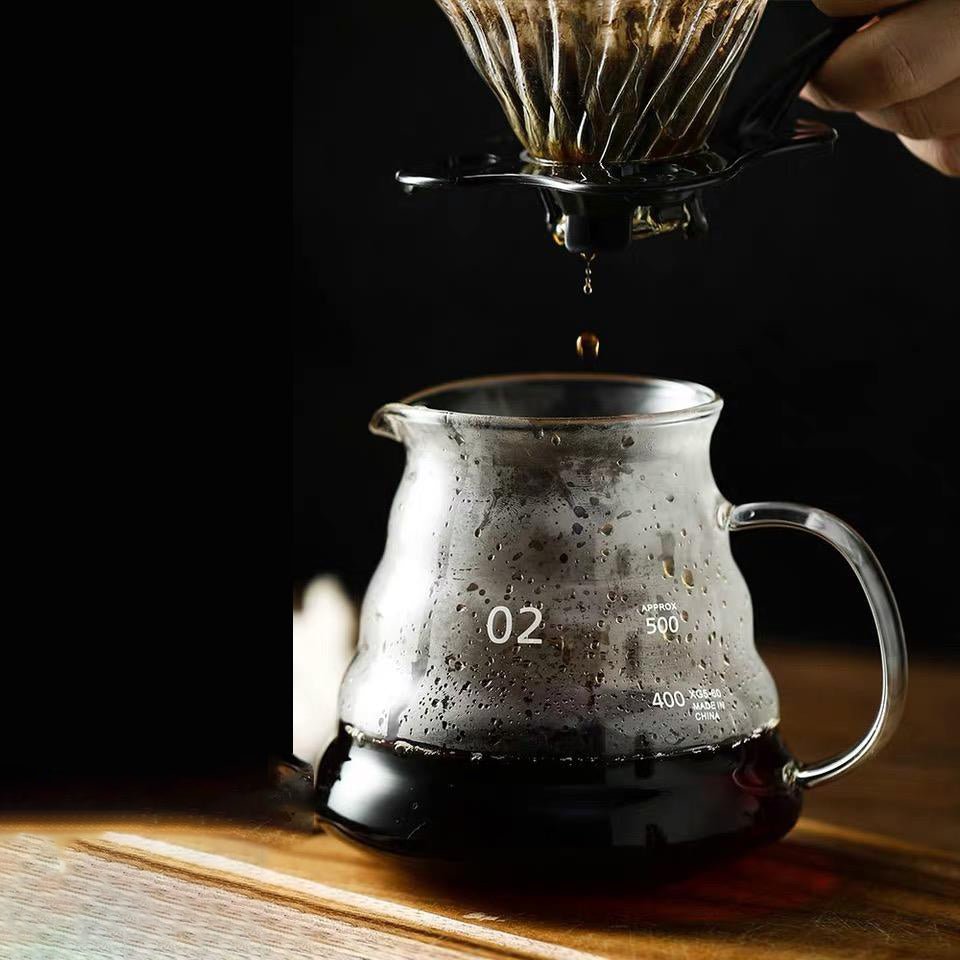 The Bean Co Roasters Glass Coffee Dripper – Manual Pour Over Coffee Brewer for Cup or Glass Carafe | Durable Borosilicate Glass | Café - Quality Brewing at Home - Suspire