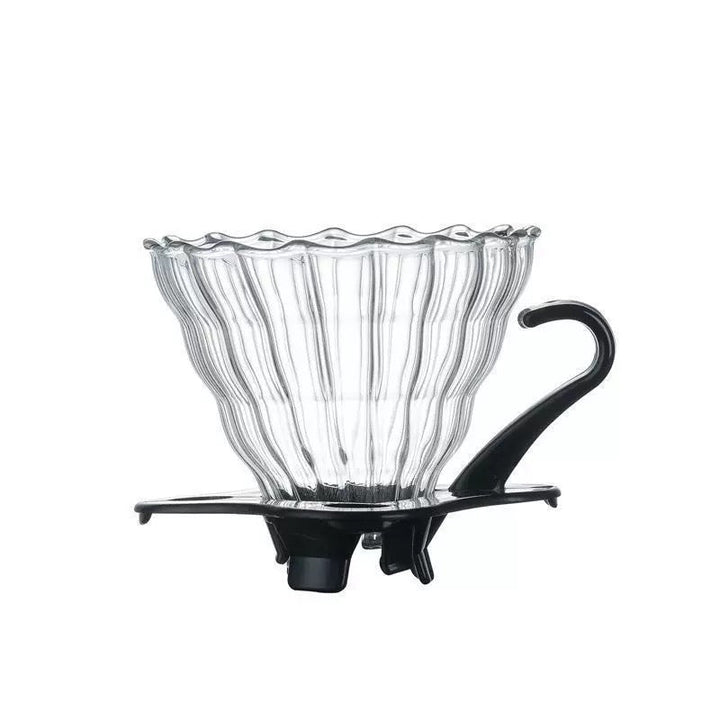 The Bean Co Roasters Glass Coffee Dripper – Manual Pour Over Coffee Brewer for Cup or Glass Carafe | Durable Borosilicate Glass | Café - Quality Brewing at Home - Suspire