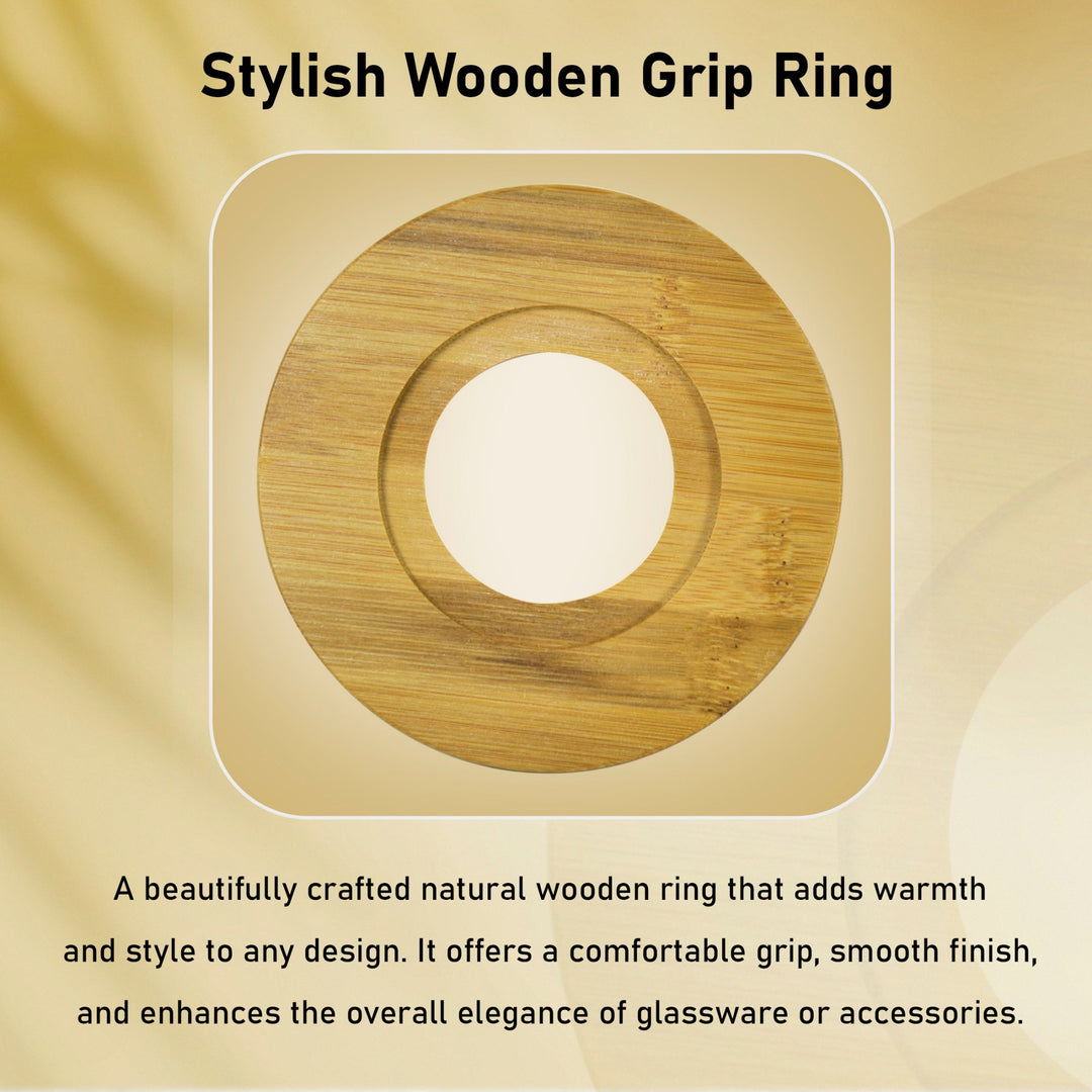 The Bean Co Roasters Glass Coffee Dripper with Wooden Ring – Manual Pour Over Brewer for Cup & Glass Carafe | Heat - Resistant Borosilicate Glass | Café - Style Brewing - Suspire