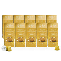 The Bean Co Roasters Medio Aluminium Coffee Capsules | Intensity 8 | Balanced & Nutty | Medium Roast | 100% Premium Arabica