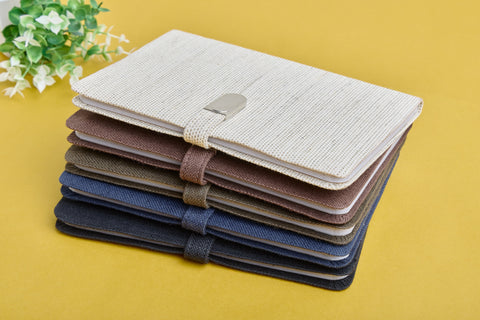 The Label GAIA Hemp A5 Diary with Button Flap Closure