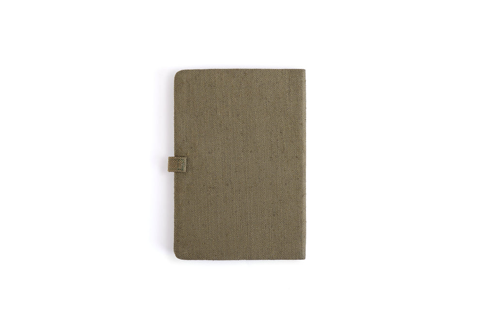 The Label GAIA Hemp A5 Diary with Button Flap Closure