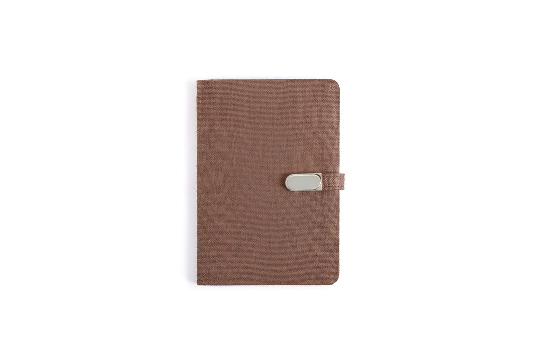 The Label GAIA Hemp A5 Diary with Button Flap Closure - Suspire