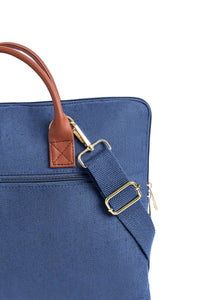 The Label GAIA Hemp and PU Slim Laptop Bag