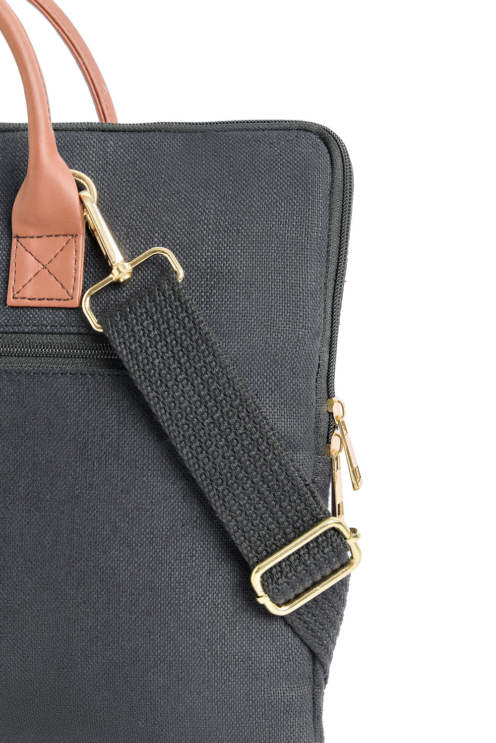 The Label GAIA Hemp and PU Slim Laptop Bag