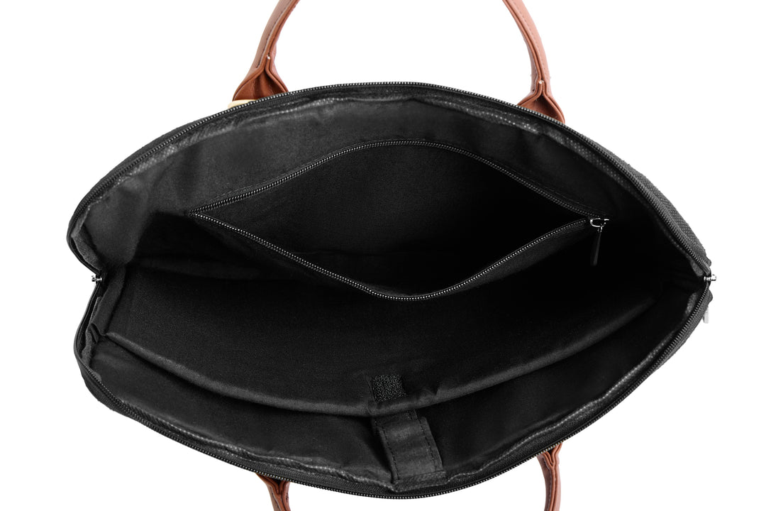 The Label GAIA Hemp and PU Slim Laptop Bag - Suspire