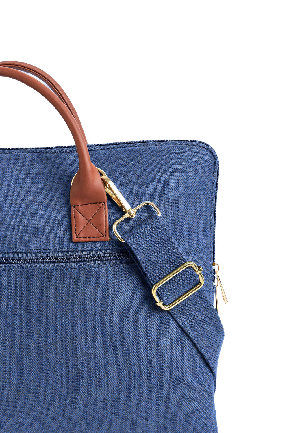 The Label GAIA Hemp and PU Slim Laptop Bag