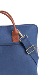 The Label GAIA Hemp and PU Slim Laptop Bag