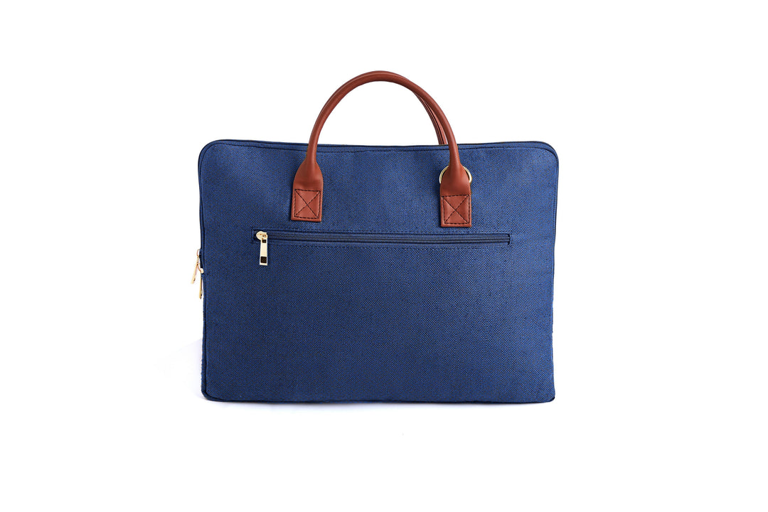 The Label GAIA Hemp and PU Slim Laptop Bag - Suspire