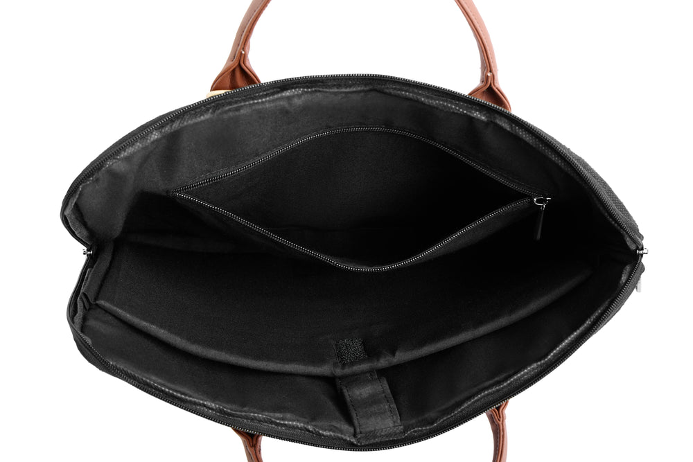 The Label GAIA Hemp and PU Slim Laptop Bag