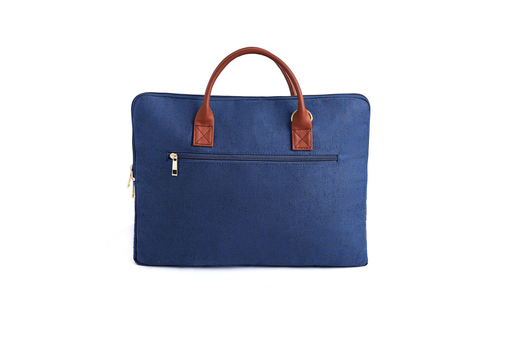 The Label GAIA Hemp and PU Slim Laptop Bag