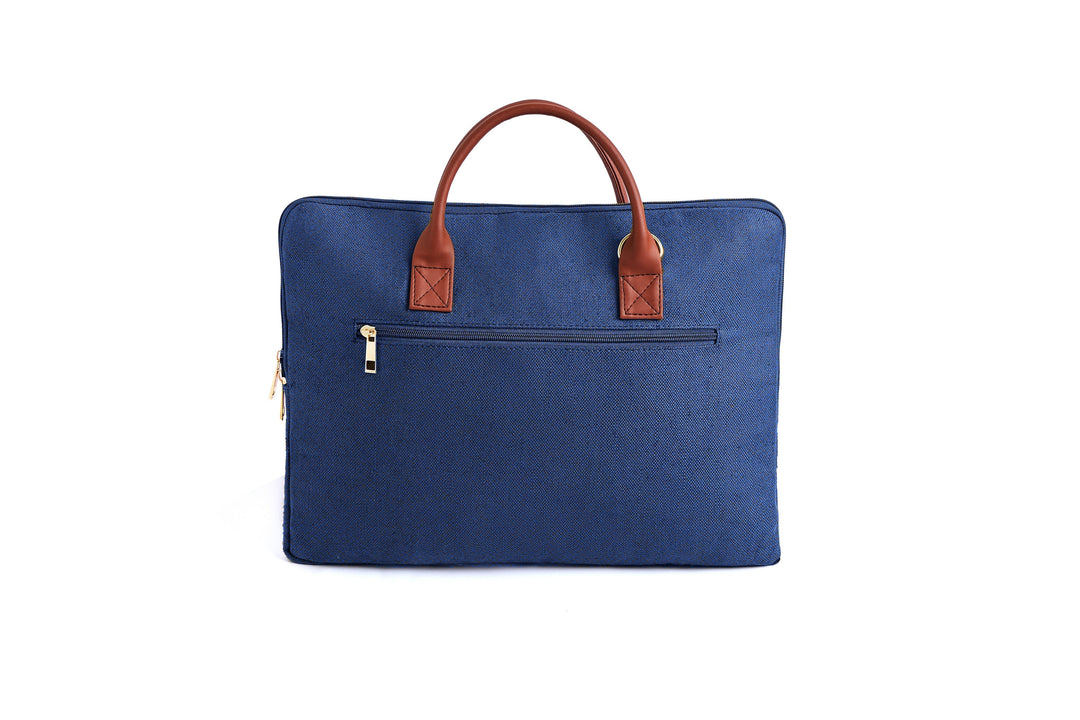 The Label GAIA Hemp and PU Slim Laptop Bag - Suspire