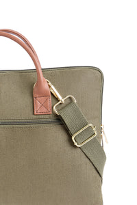 The Label GAIA Hemp and PU Slim Laptop Bag