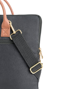 The Label GAIA Hemp and PU Slim Laptop Bag