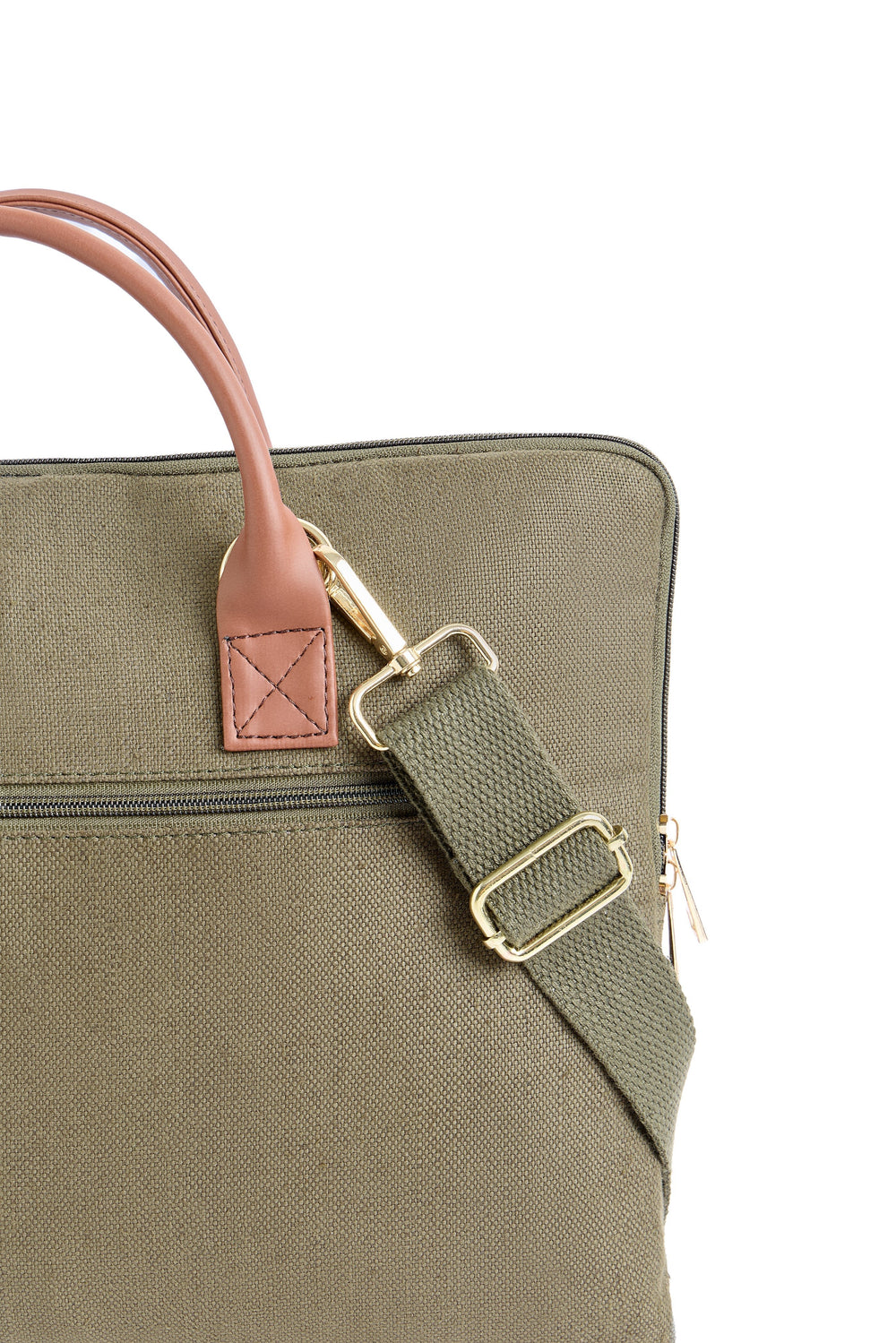 The Label GAIA Hemp and PU Slim Laptop Bag