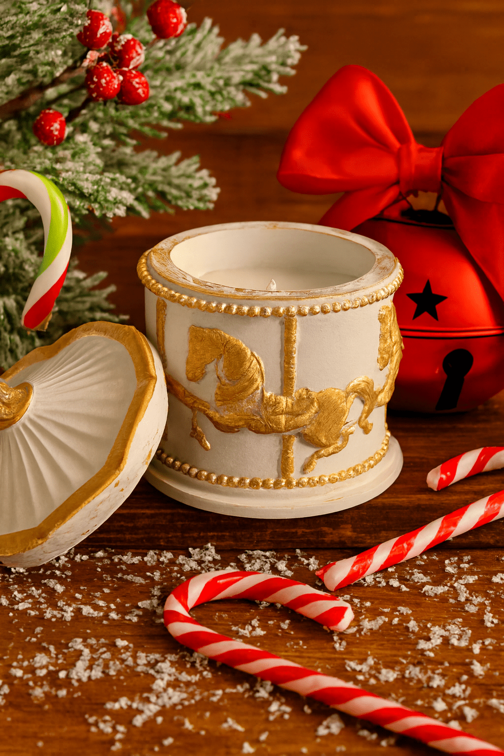 The Lushlights Cermic carausal jar candle - Suspire