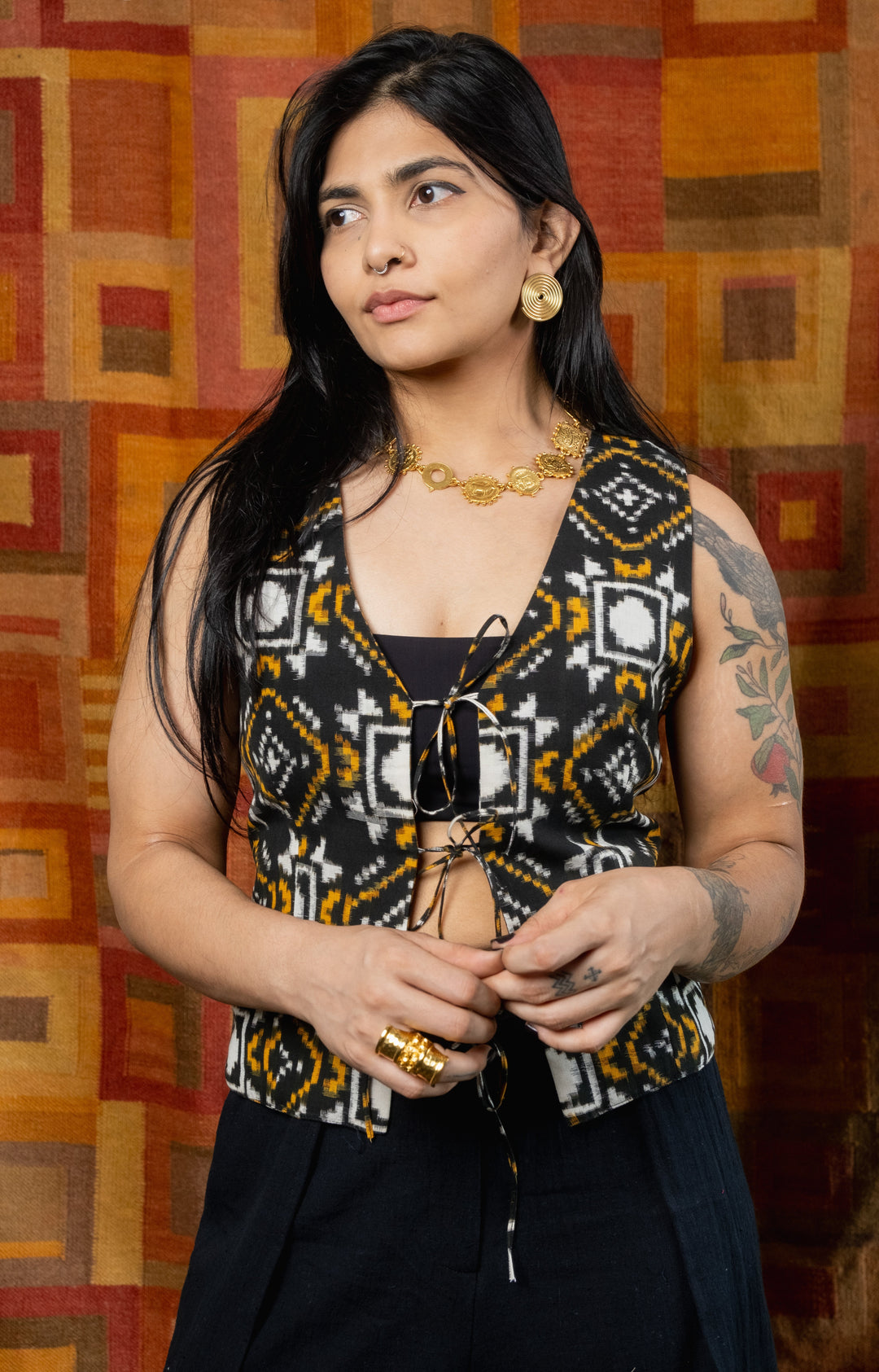 The Santra Project Rangoli Reversible Top - Suspire