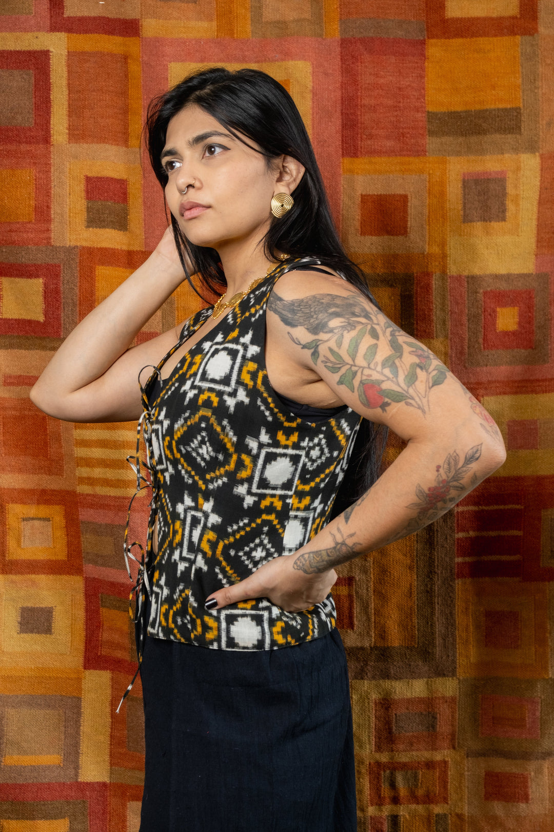 The Santra Project Rangoli Reversible Top - Suspire