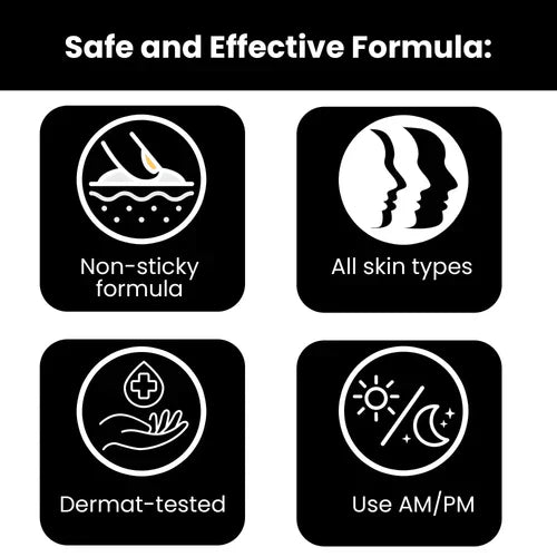 Thriveco 10% Vitamin C+ Hyaluronic Acid Serum | Hydrates & Brightens | Non Sticky Non Fragrance | Men & Women | 30ml