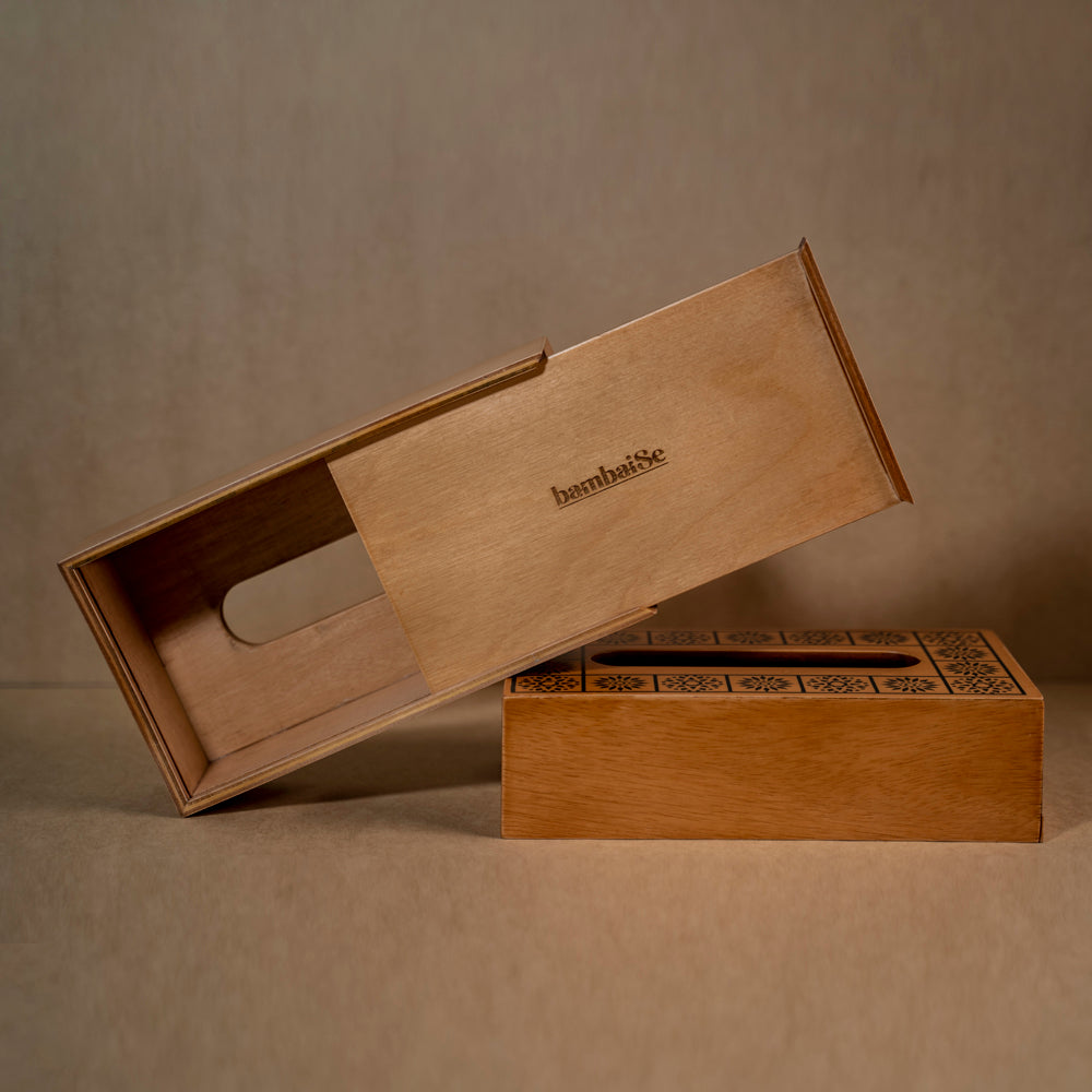 Wood Light Tissue Box