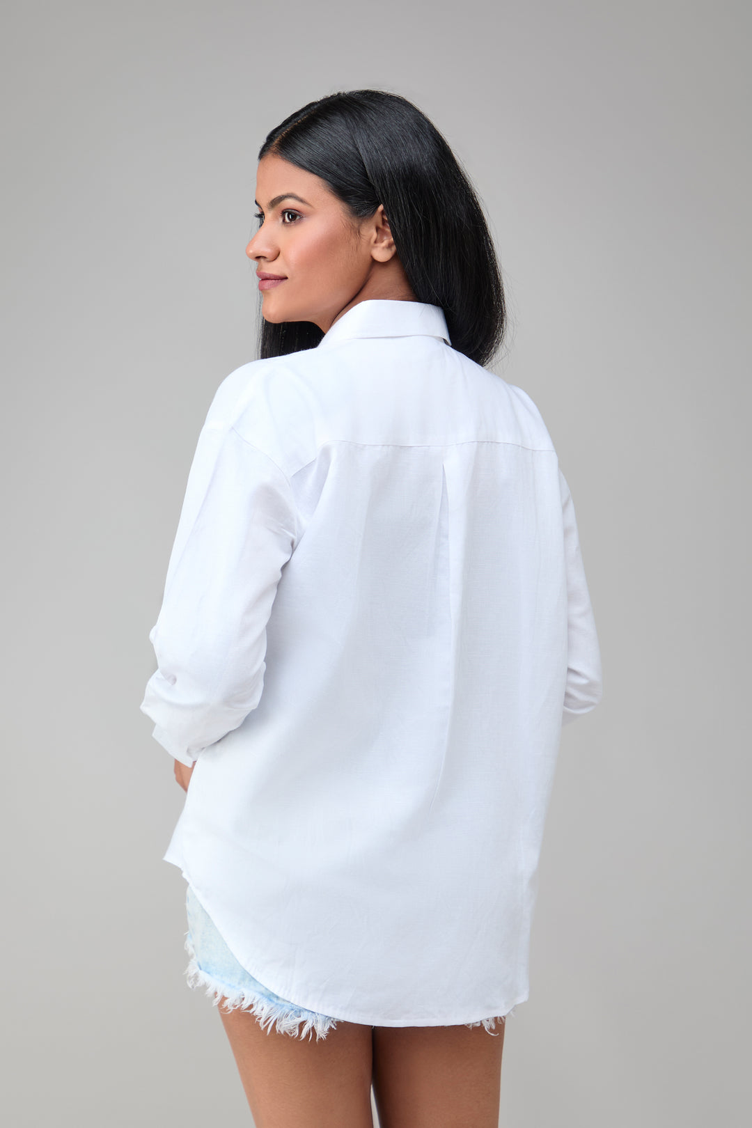 The Label GAIA Hemp and Bamboo Over-sized White Shirt