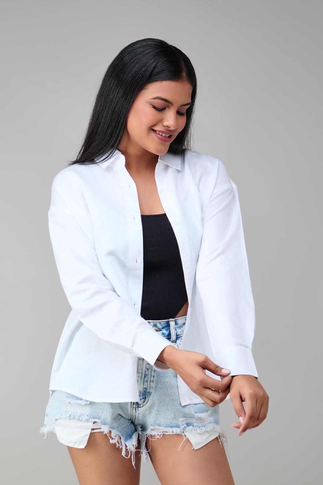 The Label GAIA Hemp and Bamboo Over-sized White Shirt