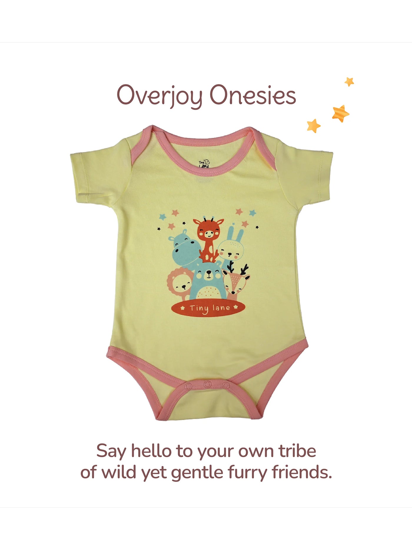 Tiny Lane Baby Onesies - Honey Bunny, Magical Flite and Krescent Koala (Pack of 3)
