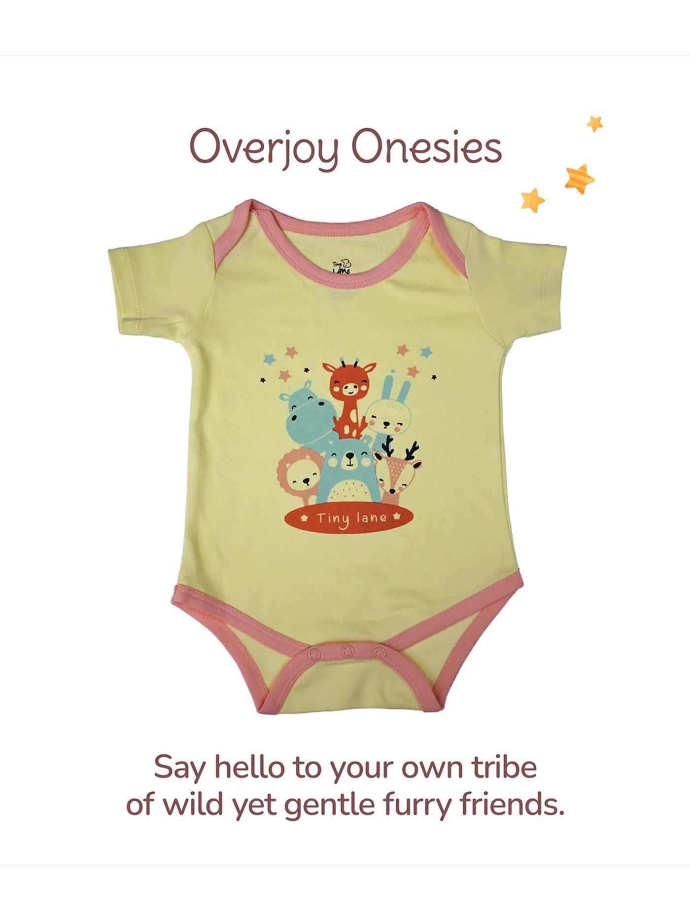 Tiny Lane Baby Onesies - Jolly Ride + Honey Bunny (Pack of 2)