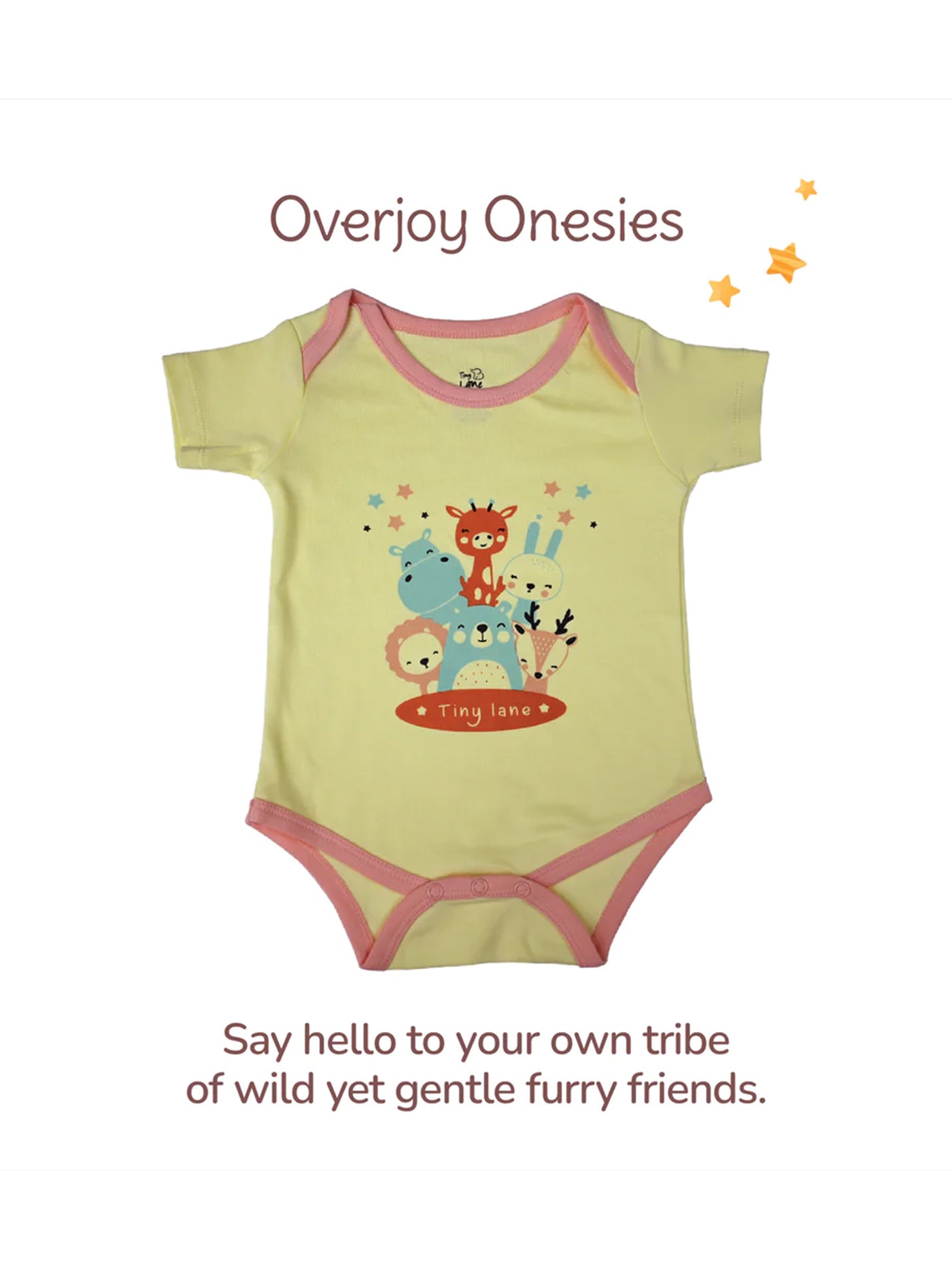 Tiny Lane Baby Onesies + Cap Booties Miten - Jolly Ride Onesies + Dino Cap | Booties | Mittens