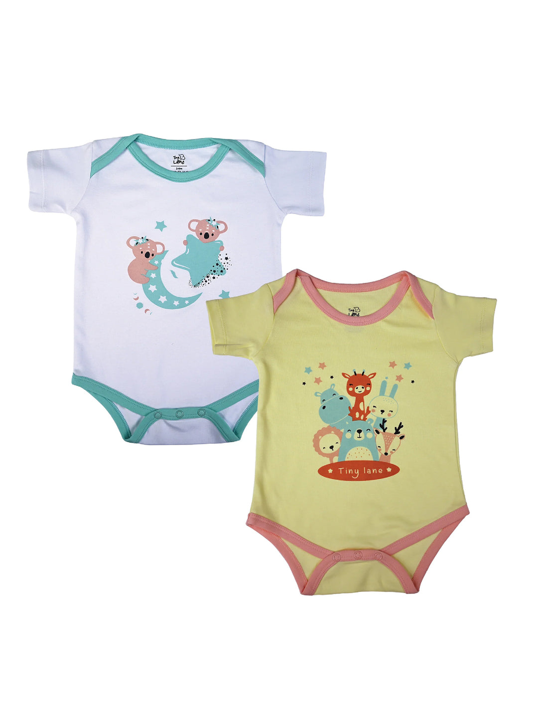 Tiny Lane Infant Onesies - Krescent Koala + Jolly Ride (Pack of 2)