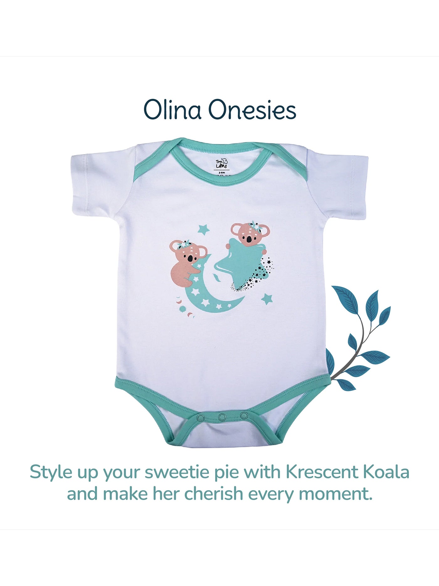 Tiny Lane Infant Onesies - Krescent Koala + Jolly Ride (Pack of 2)