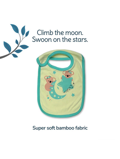 Tiny Lane Sunny Baby Clothing Set - Magical Flite Jhabla, Legging, & Krescent Koala Bib