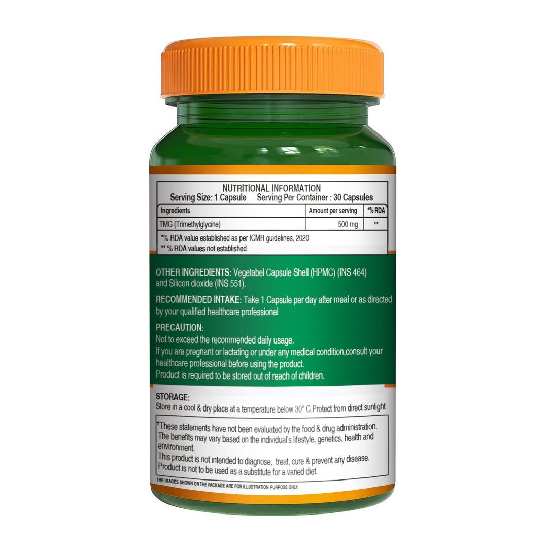 TMG 500mg Trimethylglycine | Methylation, Homocysteine & Liver Support