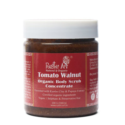 Rustic Art  Tomato Walnut Body Scrub Concentrate 200gm