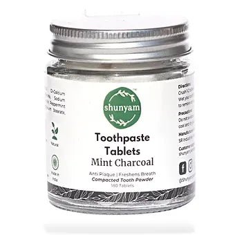 Toothpaste Tablets -Mint Charcoal (180 Tablets) - Teeth Whitening