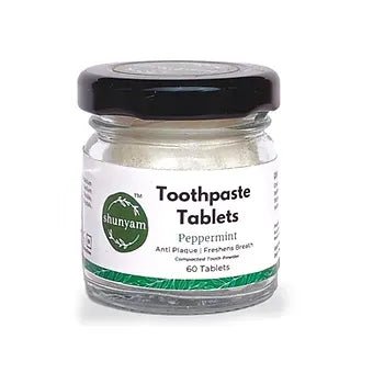 Toothpaste Tablets - Peppermint (60 Tablets) - for All-Day Fresh Breath
