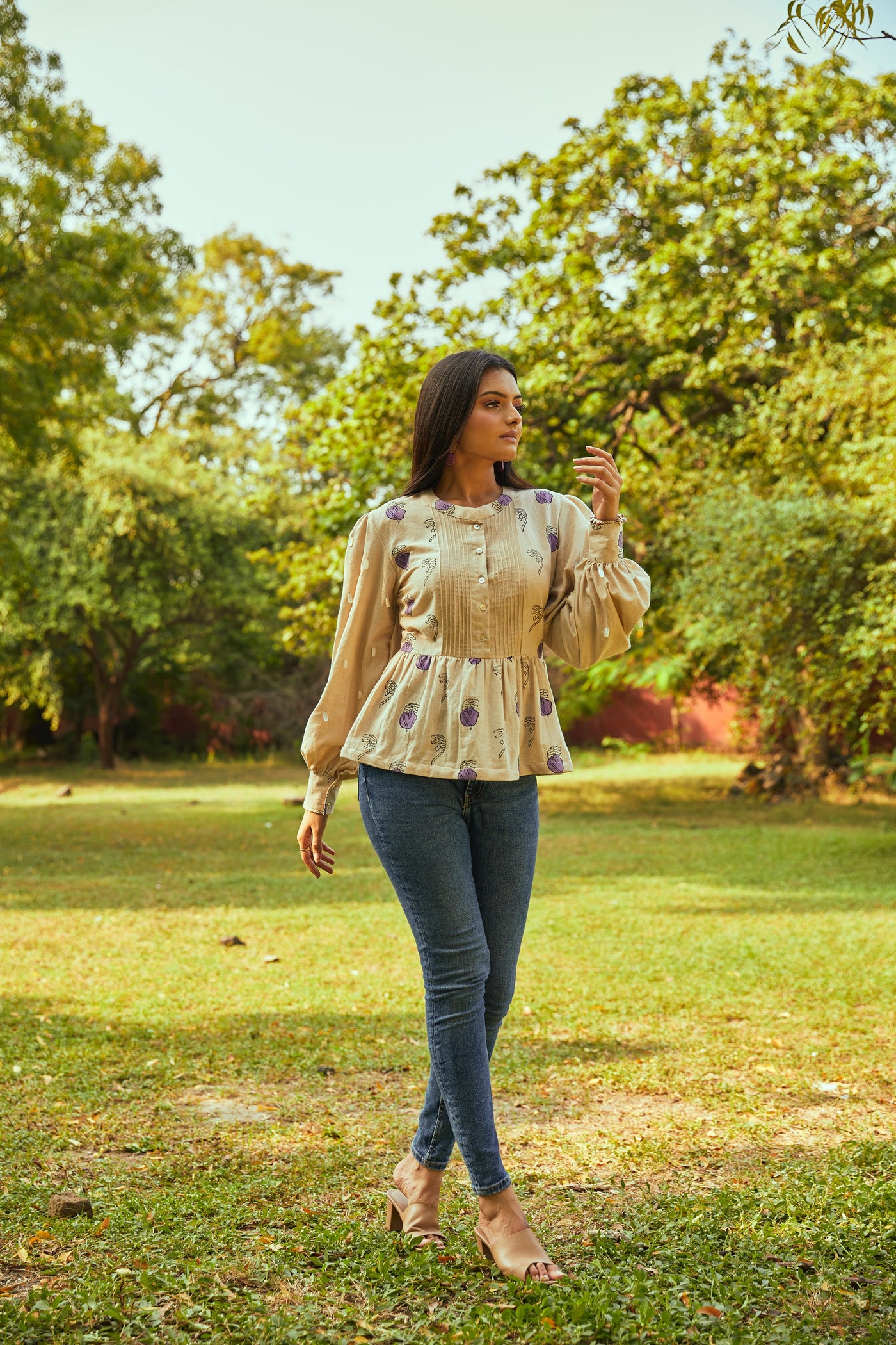 Lavendar Leaflet Blouse