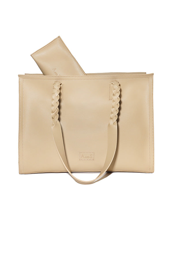A and S Accessories Tote with hand braided handles