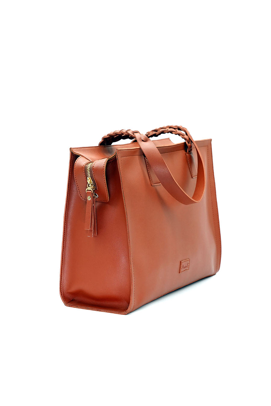 A and S Accessories Tote with hand braided handles