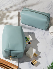 White Fire Travel Pouch - Arctic Blue