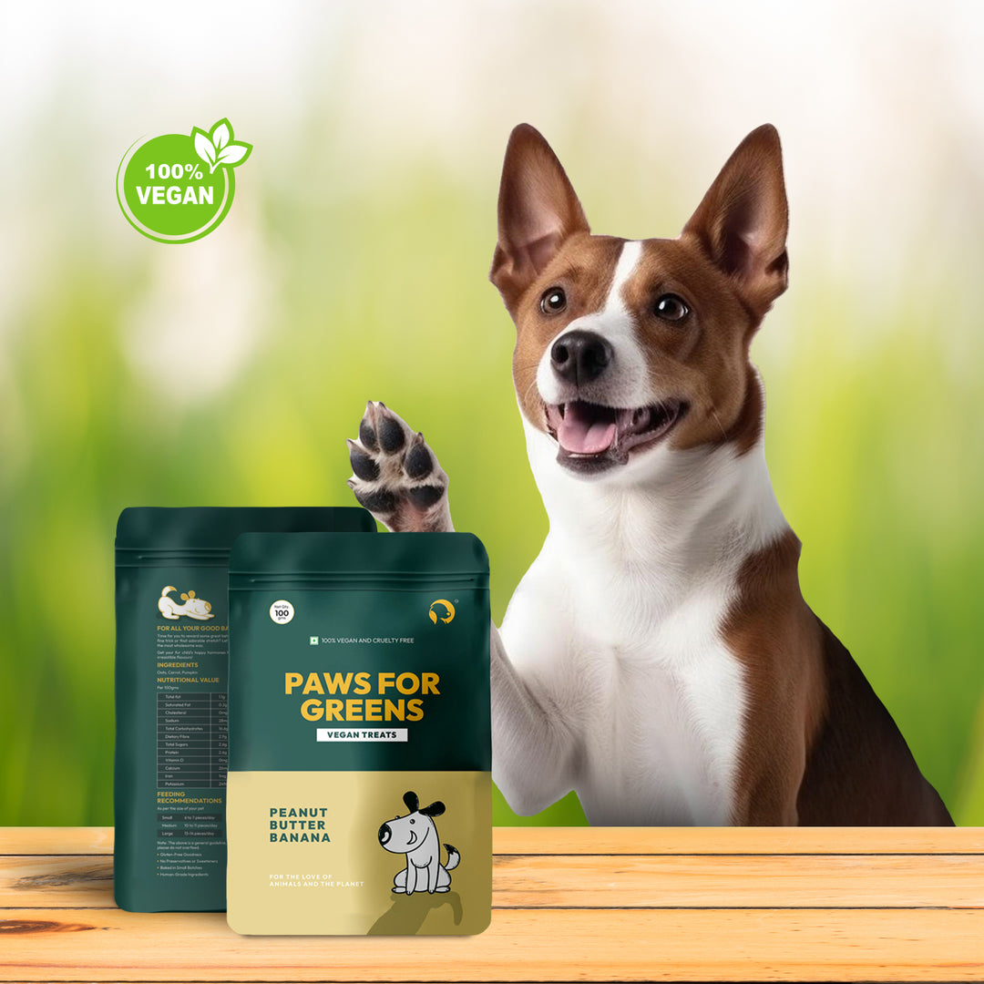 Paws for Greens Vegan Treats- Peanut Butter and Banana - 100 gm