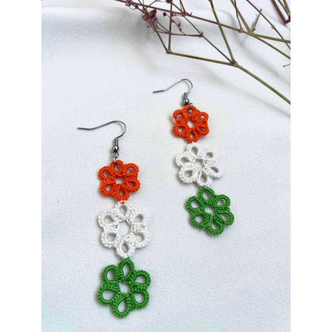 Knots To NodesTricolor Earrings
