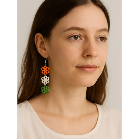 Knots To NodesTricolor Earrings