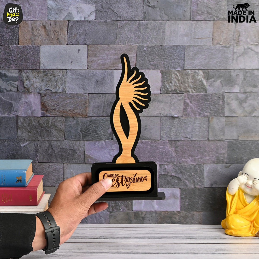 Gift Kya De Memento Awards and Trophy for All, Easy Print & Sticker Paste Your Matter, Eco Friendly Gifts