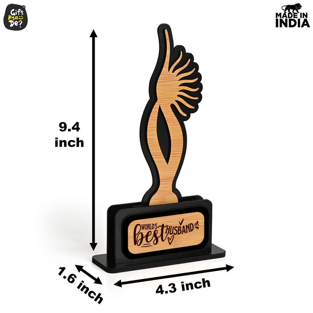 Gift Kya De Memento Awards and Trophy for All, Easy Print & Sticker Paste Your Matter, Eco Friendly Gifts