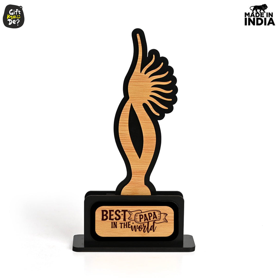 Gift Kya De Memento Awards and Trophy for All, Easy Print & Sticker Paste Your Matter, Eco Friendly Gifts