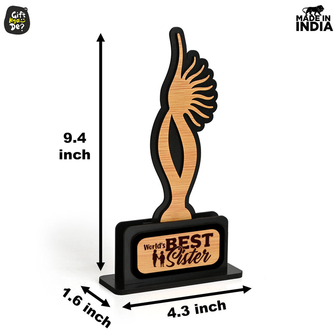 Gift Kya De Memento Awards and Trophy for All, Easy Print & Sticker Paste Your Matter, Eco Friendly Gifts