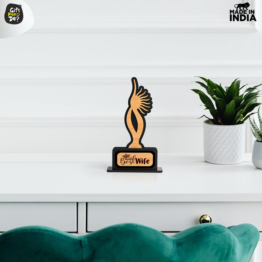 Gift Kya De Memento Awards and Trophy for All, Easy Print & Sticker Paste Your Matter, Eco Friendly Gifts